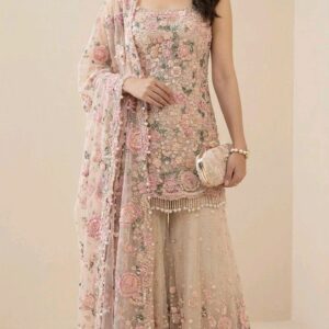 Blush Floral Sharara Set